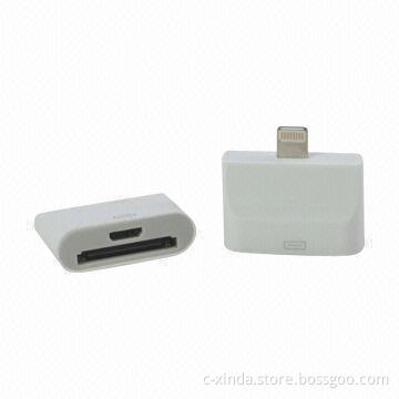 2-in-1 Adapter with 5-pin female microUSB to iPhone5, support sharing and transmission Sync